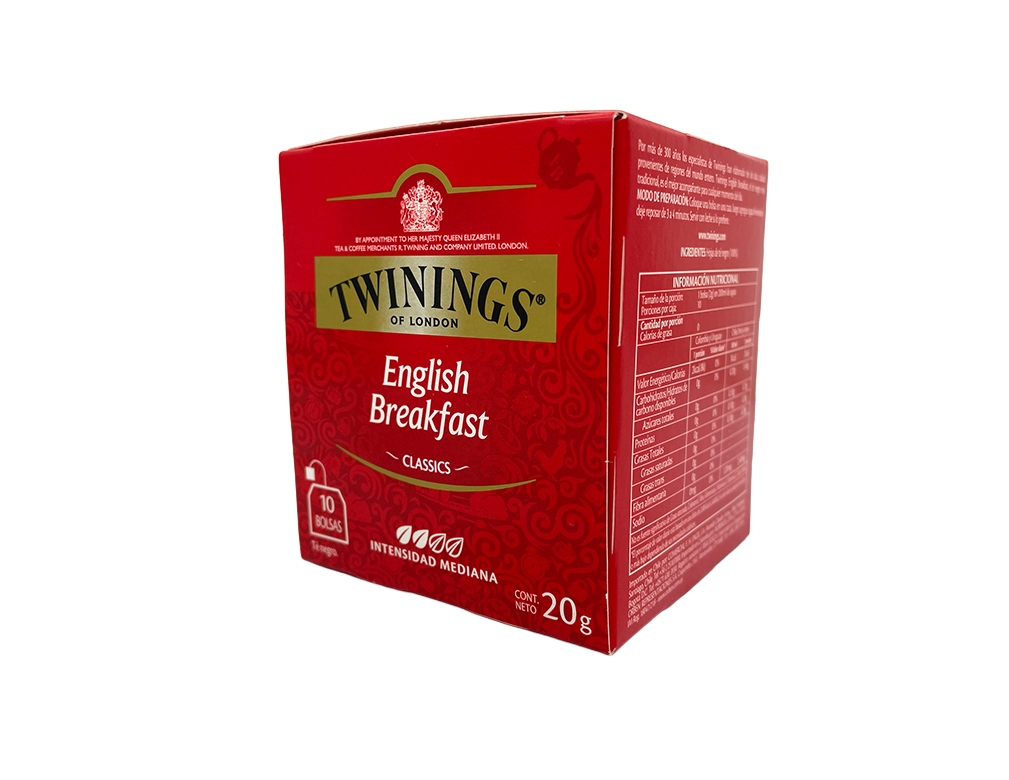 CHÁ PRETO ENGLISH BREAKFAST TWININGS 20 G (CX 12 UN)